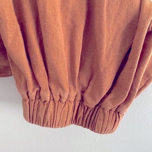 Free People Kirsten trouser rust/autumn leave linen pant - Picture 5 of 11